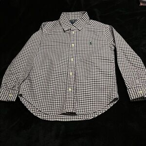 Ralph Lauren Black and White Checkered Button Down Shirt